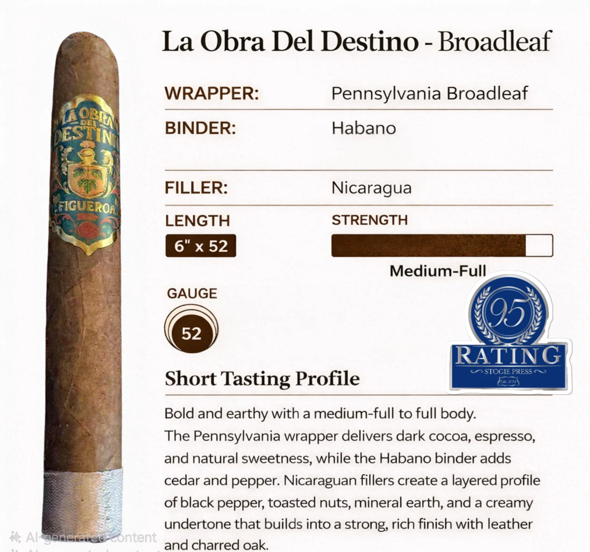 Vibes & Vitolas La Obra Del Destino Broadleaf